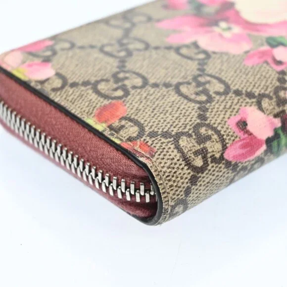 Auth Gucci Blooms Pvc Leather Coin Case #198825G23B
